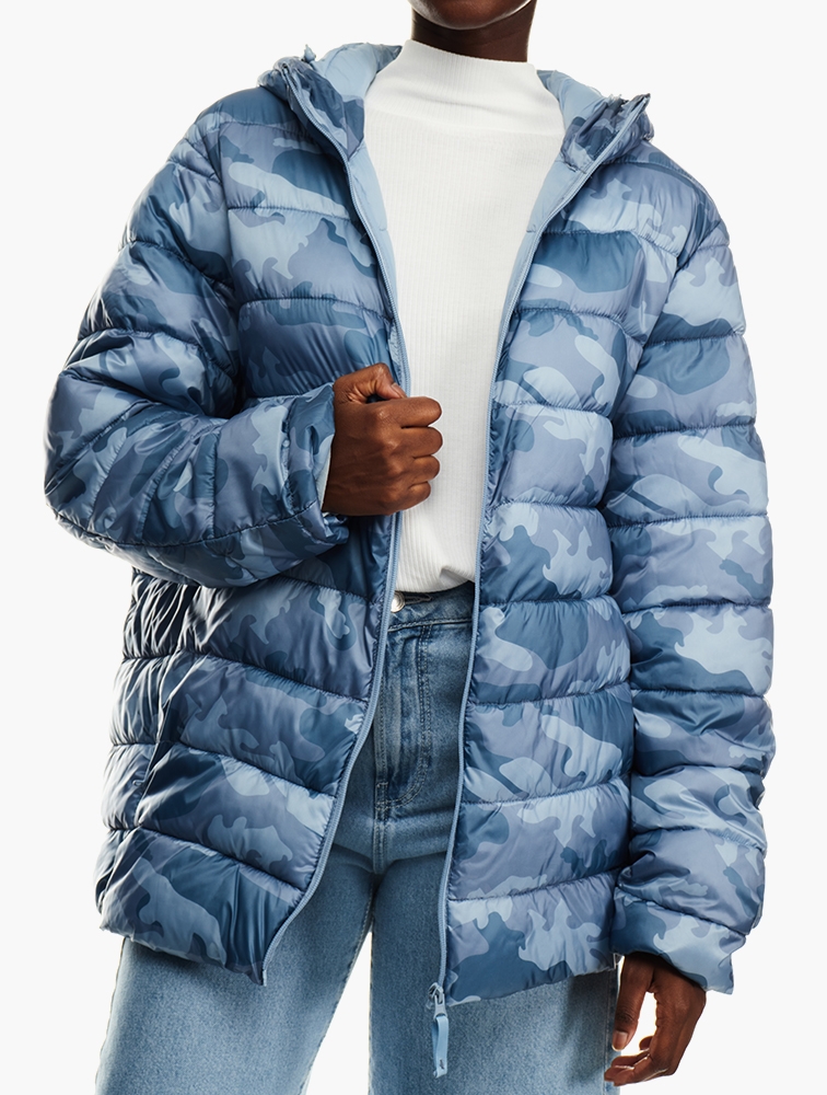 MyRunway Shop Woolworths Blue White Camo Print Polyester